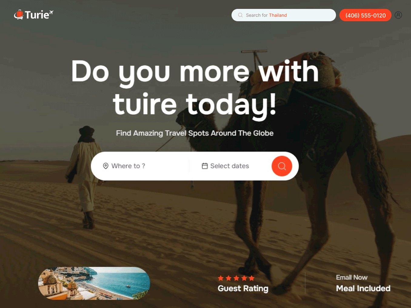 Turie – Modern Travel & Tour Booking WordPress Theme