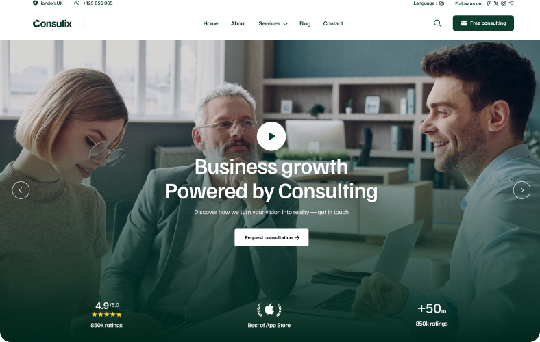 Consulix – Business, Consulting WordPress Theme